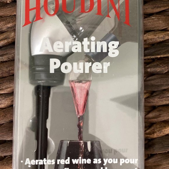 Metrokane Houdini Aerating Pourer Wine Tools, Metallic Silver - Picture 4 of 4